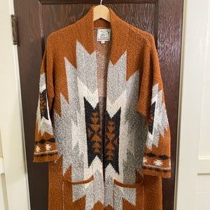 Tribal Sweater Duster